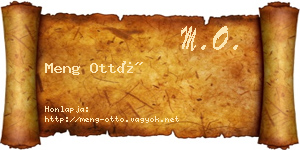 Meng Ottó névjegykártya